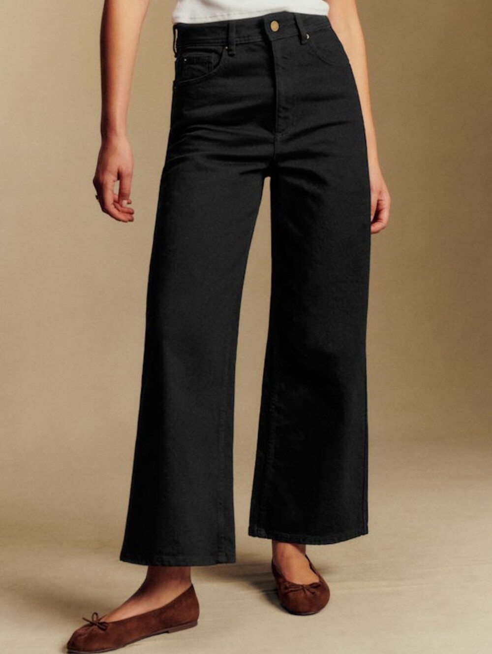 Sézane Black Wide-Leg Jeans